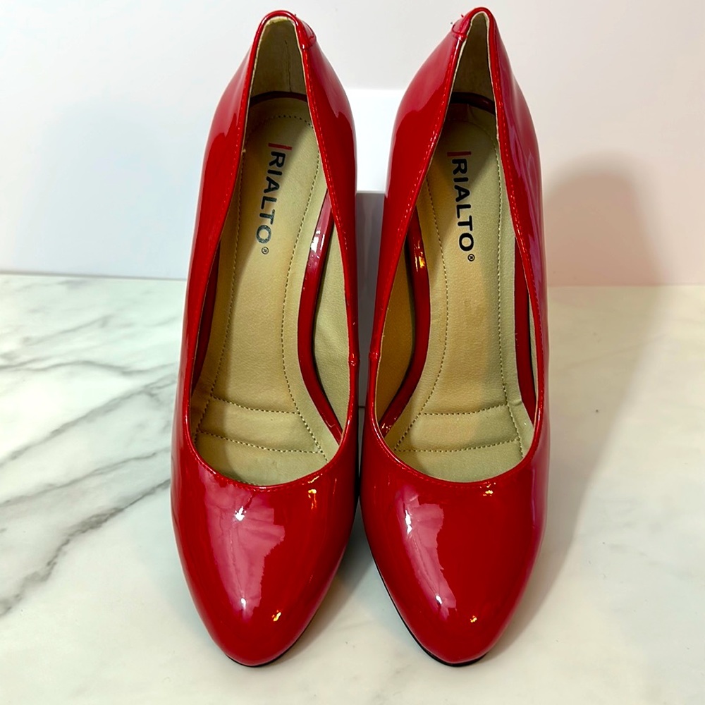 Rialto Women’s Coline Red Patent 3.5” Black Stiletto Heel Pump - Size 7 - Picture 8 of 8
